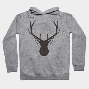 Vintage Reindeer Silhouette Hoodie